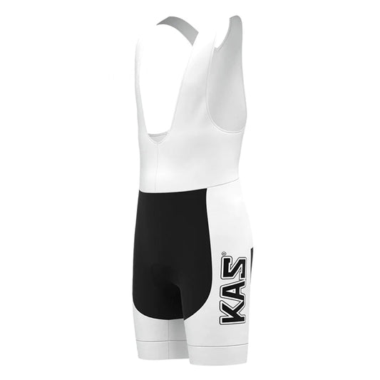 KAS Retro-Radsport-Trägershorts, Schwarz/Weiß