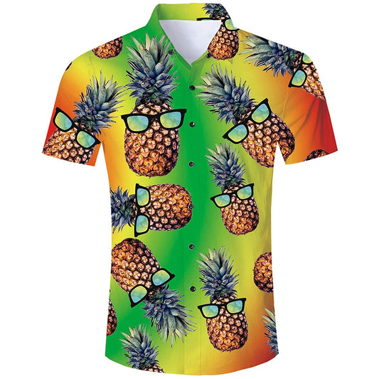 Kleurrijke zonnebril ananas grappig Hawaiiaans shirt