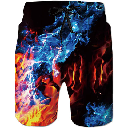 Lustige Badehose „Ice &amp; Fire Flame“