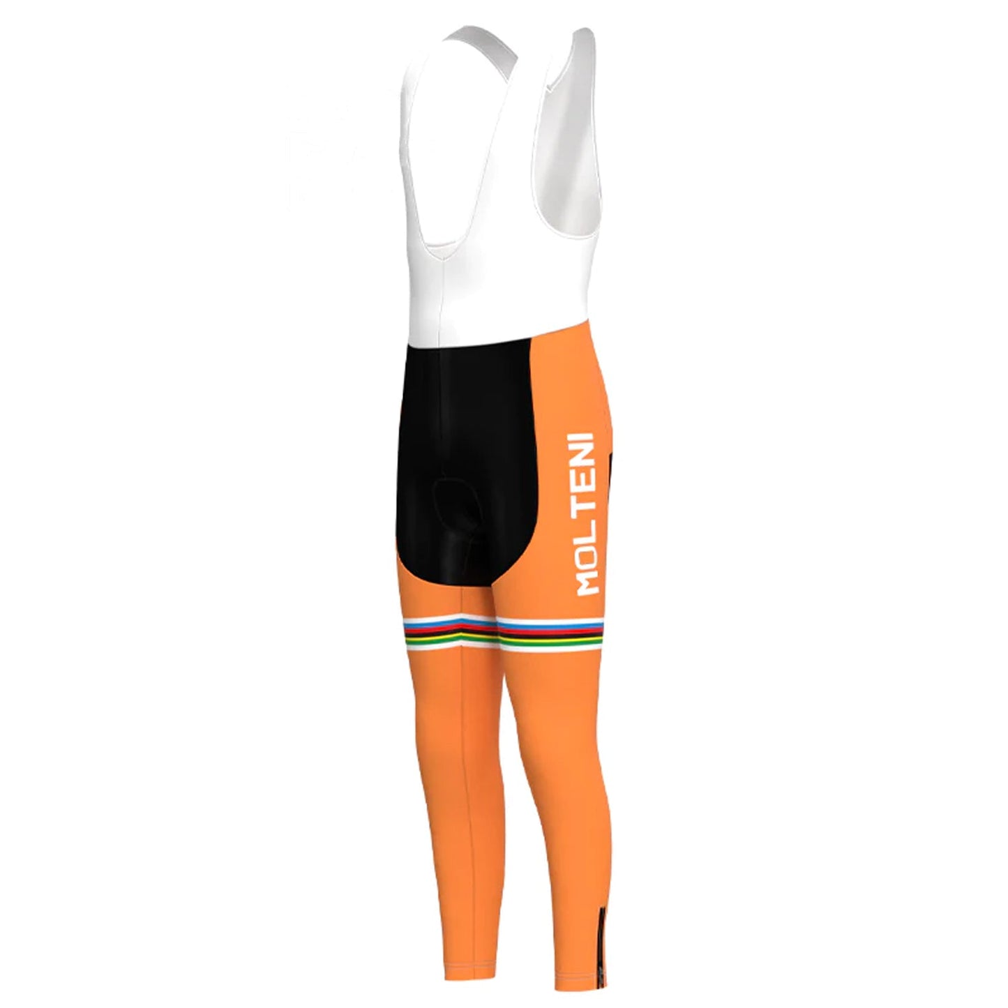 Molteni Oranje Lange Mouw Fietsshirt Bijpassende Set