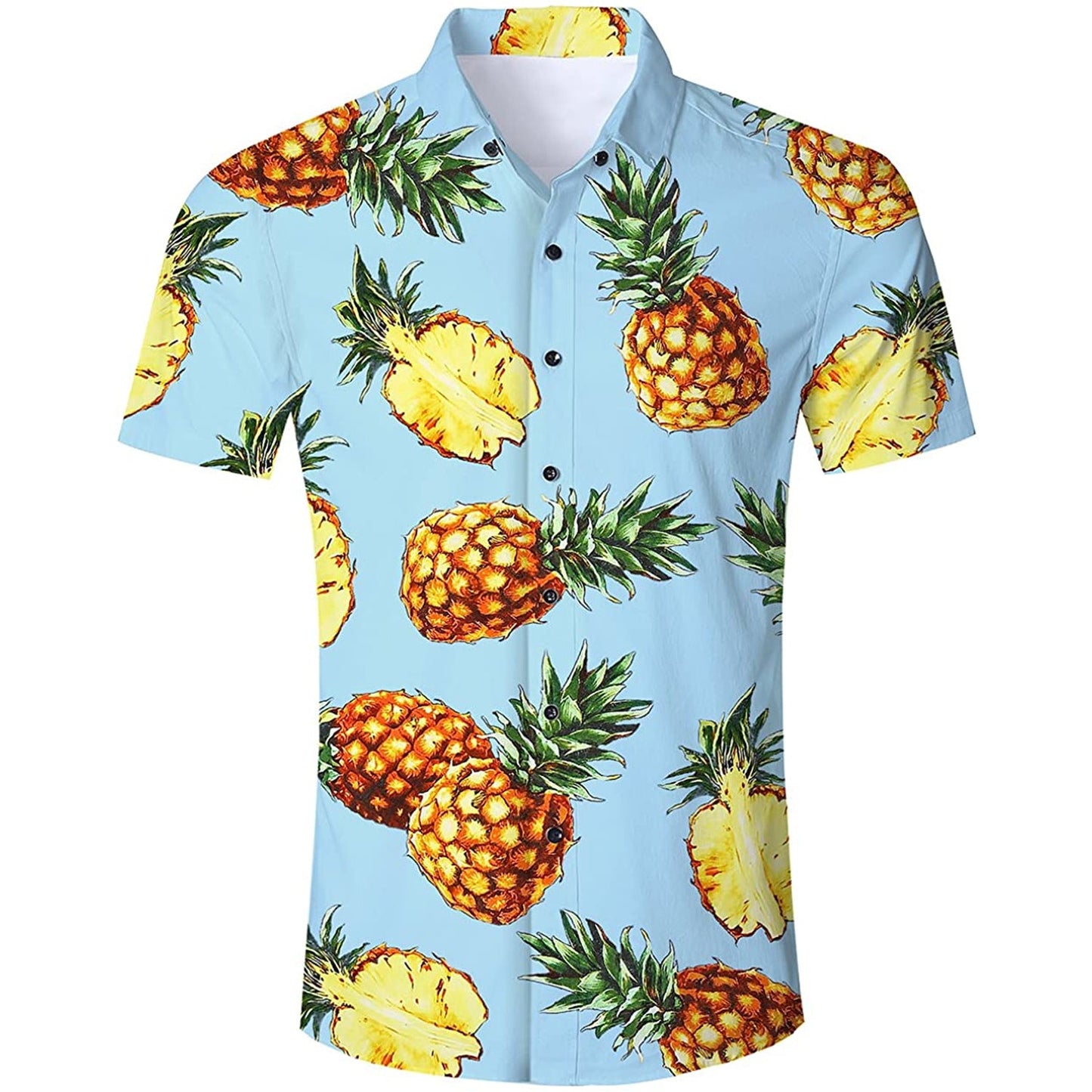 Hellgrünes Ananas-lustiges Hawaiihemd