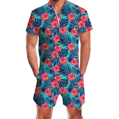 Floraler Hawaii-Strampler für Männer