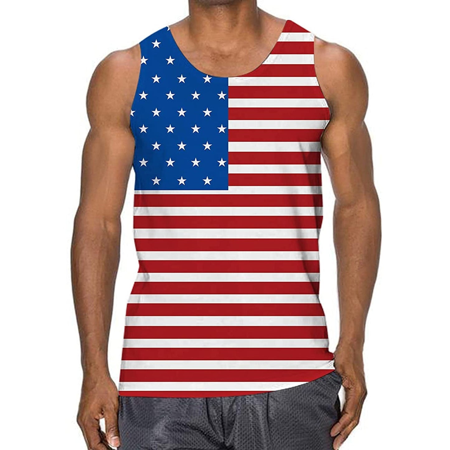 Lustiges Tank Top mit amerikanischer Flagge