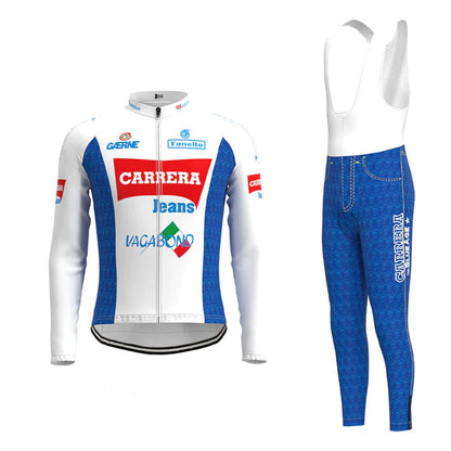 Carrera – Passendes Set aus langärmeligem Radtrikot in Weiß