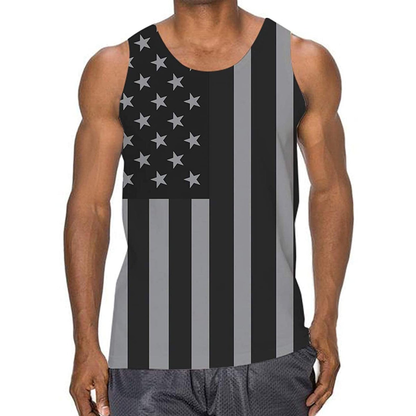 Lustiges Tank Top mit amerikanischer Flagge