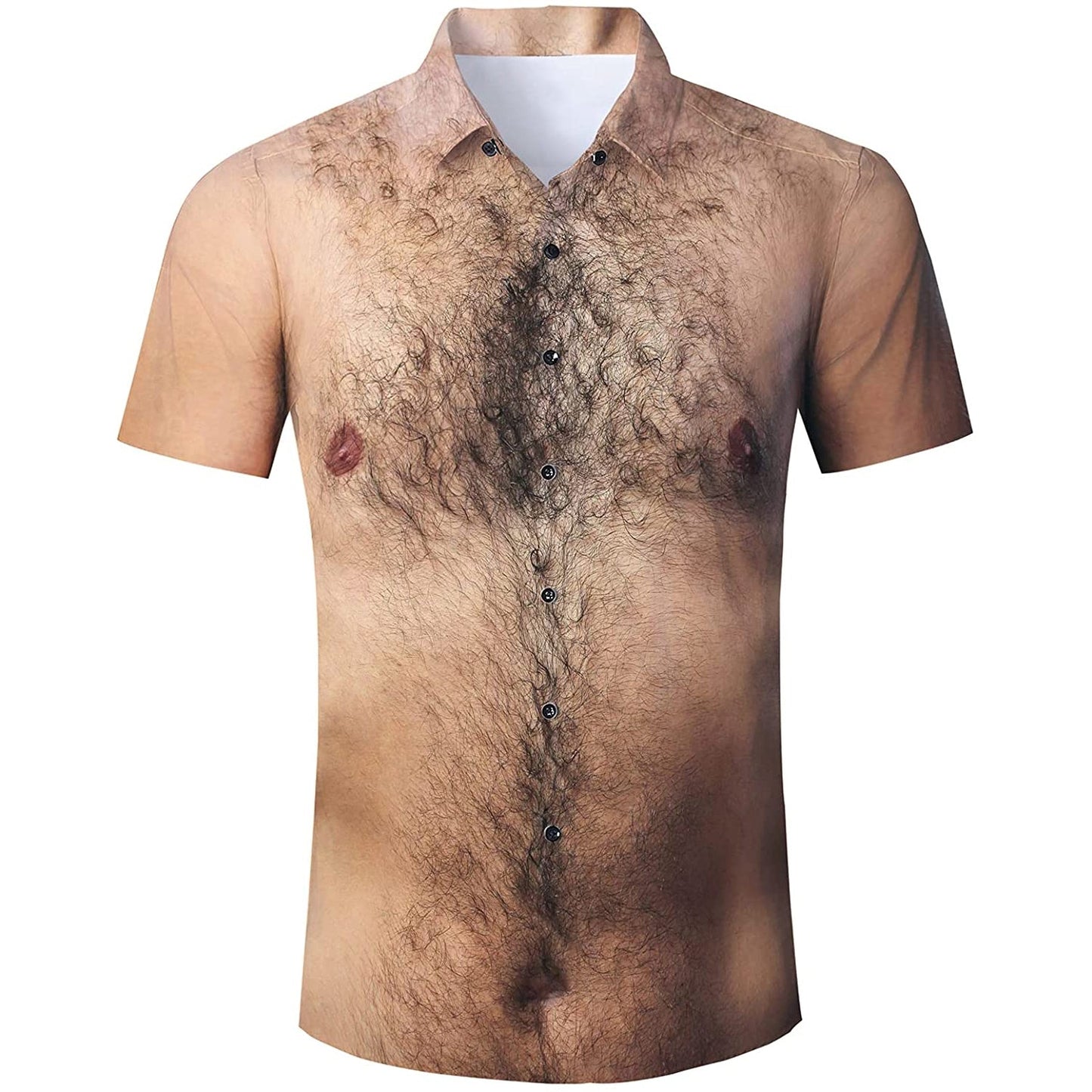 Ugly Hairy Chest Funny Hawaiian Shirt