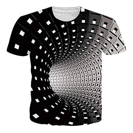 Lustiges T-Shirt mit geometrischem Tunnel