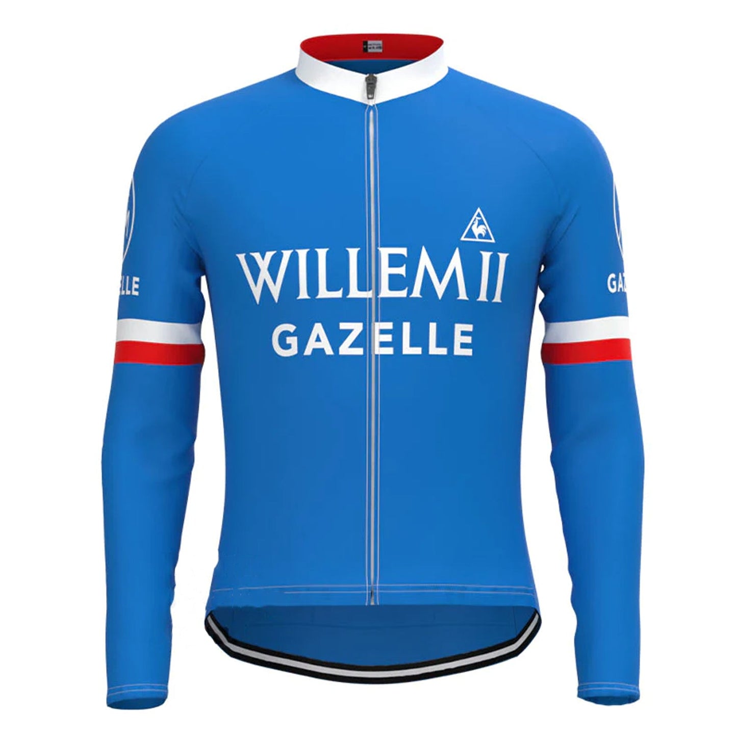 Gazelle Blue Vintage Lange Mouw Fietsshirt Top