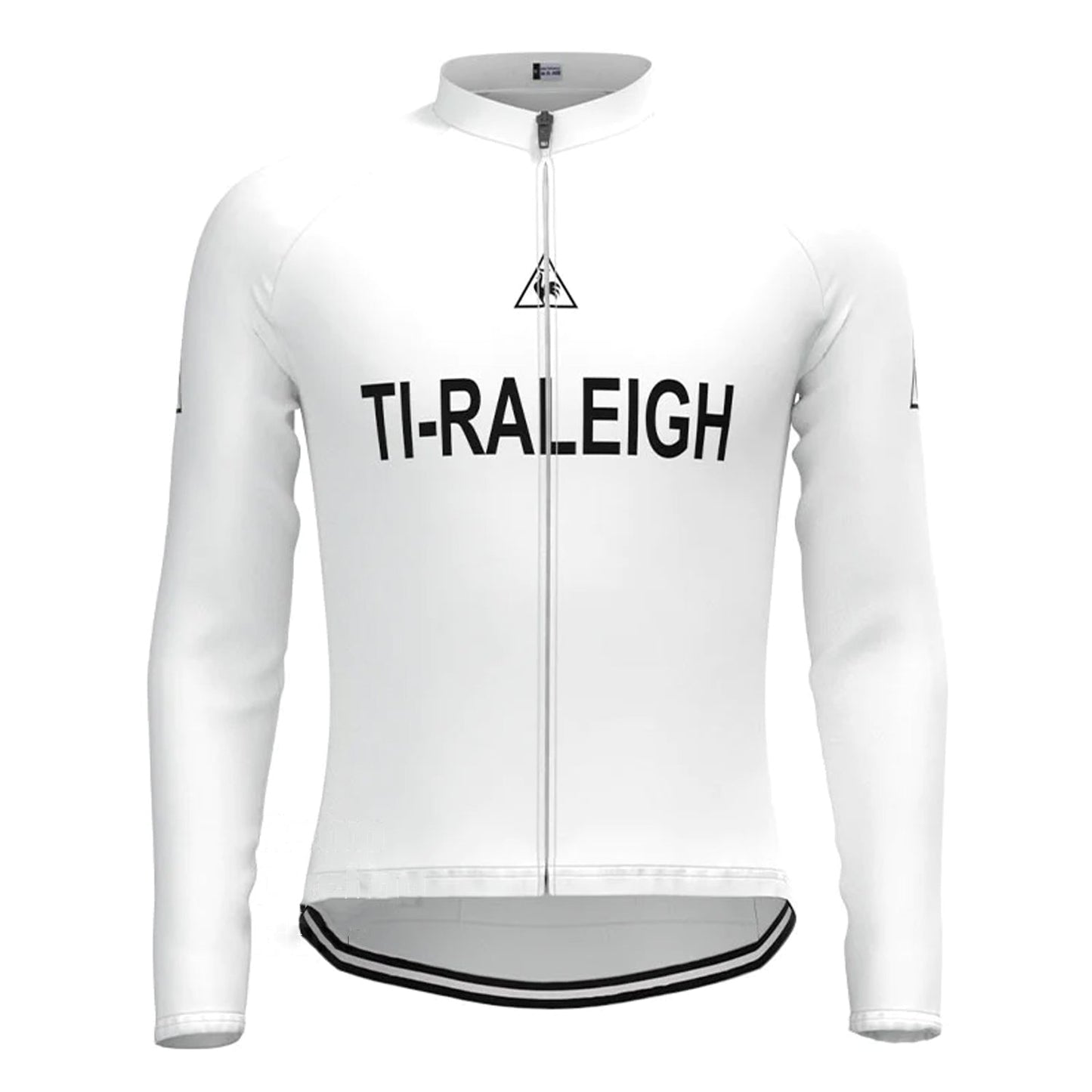 TI Raleigh Weißes Vintage Langarm-Radtrikot-Set