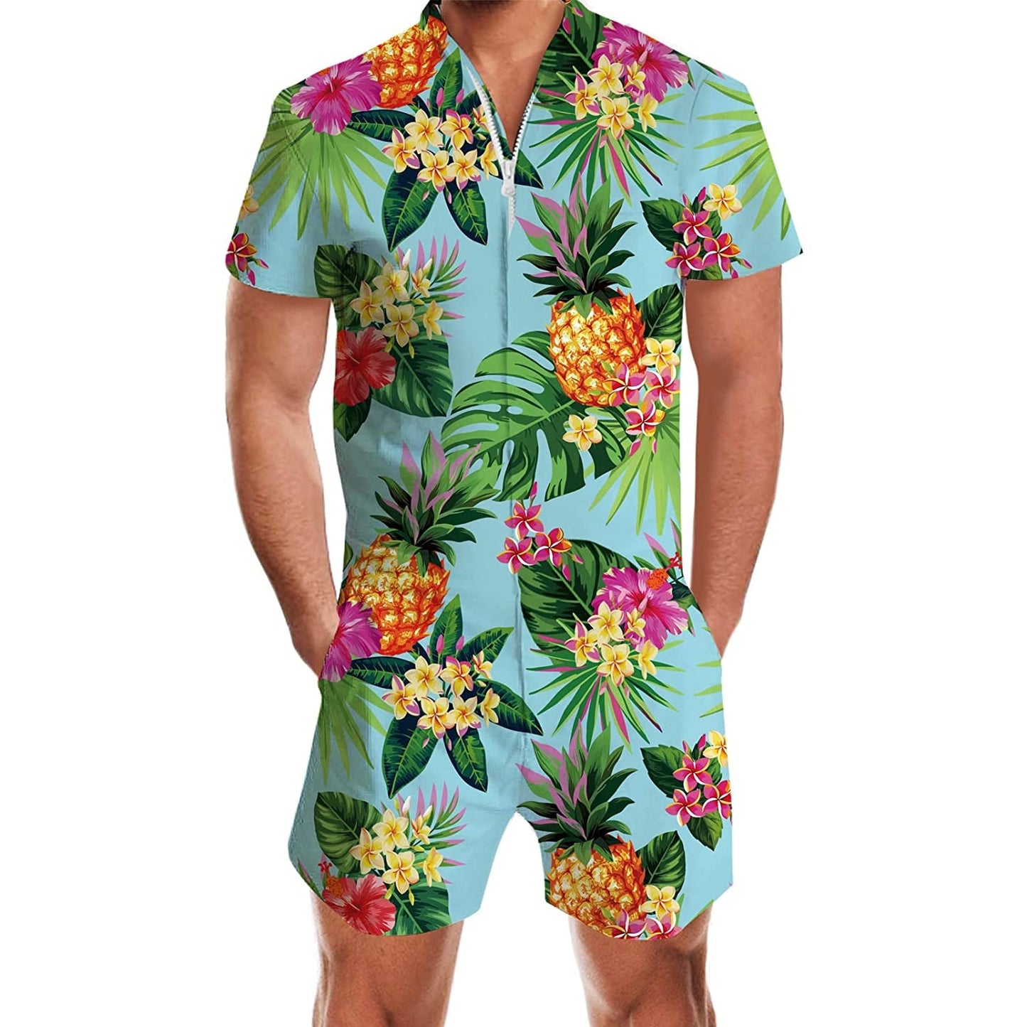 Floral Pineapple Heren Romper