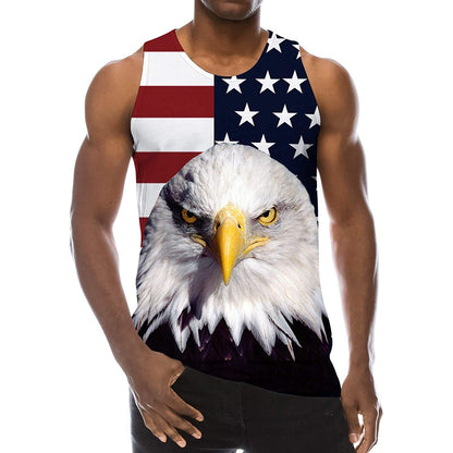 Lustiges Tank Top mit amerikanischer Flagge und Adler