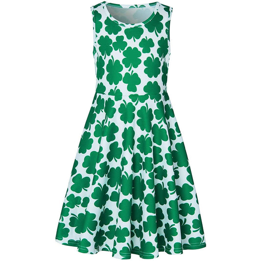 St. Patrick's Day Kleeblatt Lustiges Mädchenkleid