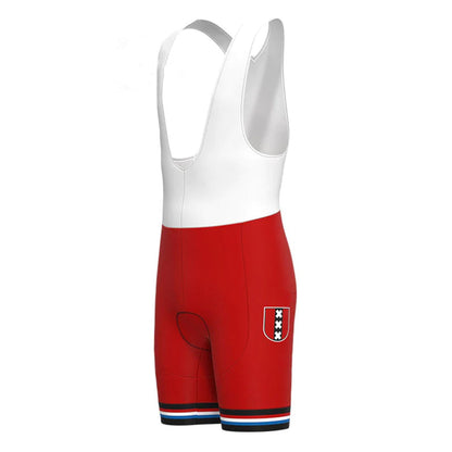 Amsterdam Red Vintage Radsport-Trägerhose 