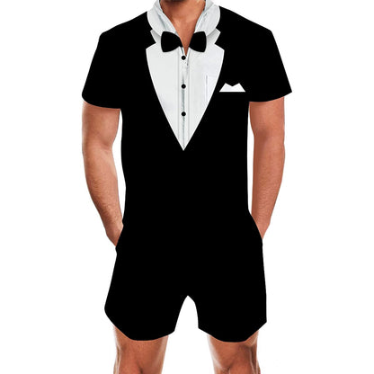 Tuxedo Men Romper