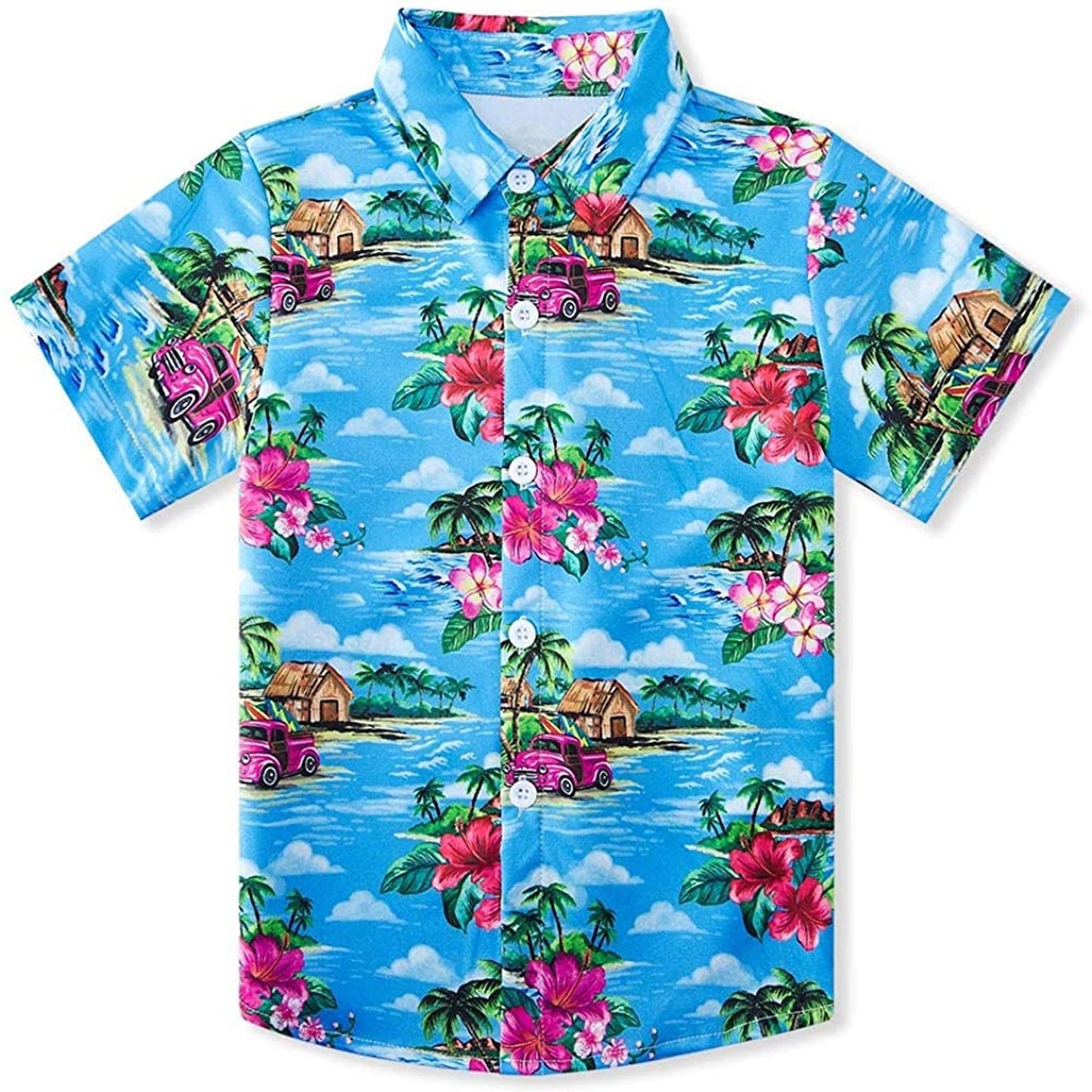 Insel Auto Lustige Kleinkind Hawaiian Shirt