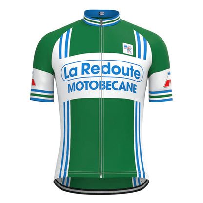 La Redoute groene vintage fietsshirt met korte mouwen