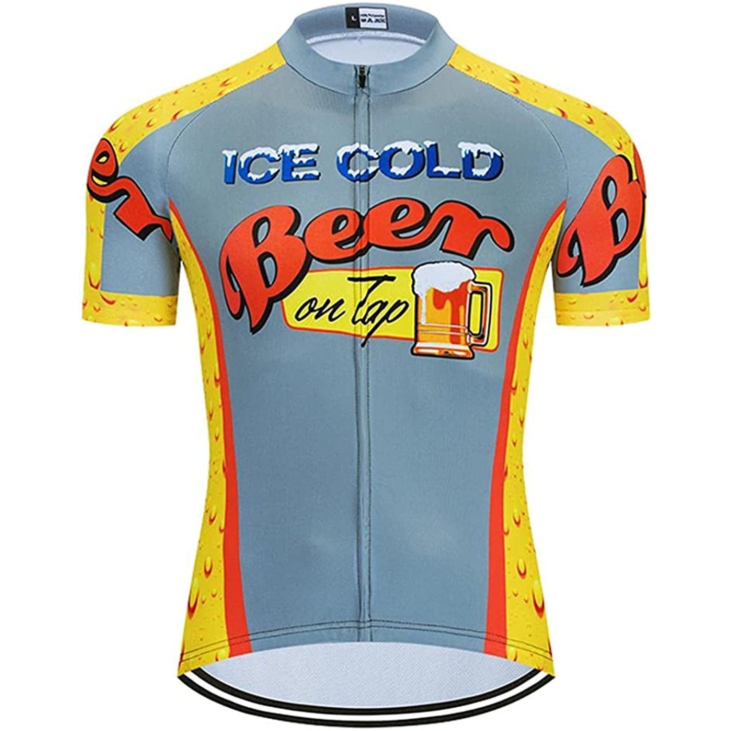 Ice Cold Beer Heren Grappig MTB Korte Mouw Fietsshirt Top