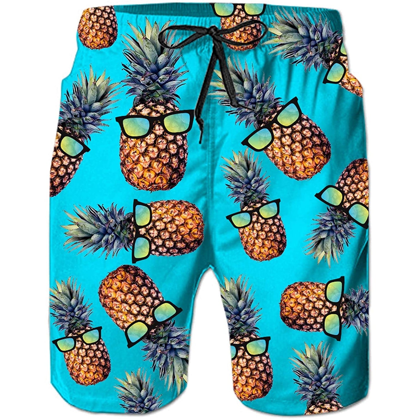 Hellblaue Sonnenbrille Ananas lustige Badehose