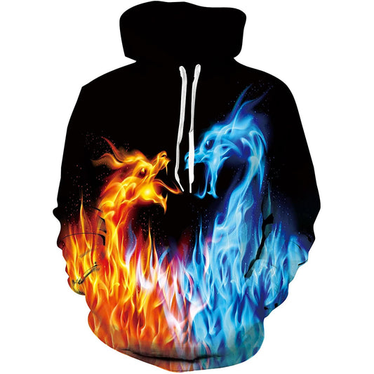 Feuer &amp; Eis Drache Rauch Lustiger Hoodie