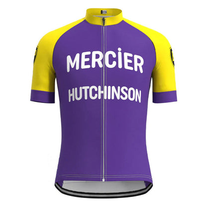 Mercier Hutchinson Paars Vintage Korte Mouw Fietsshirt Top