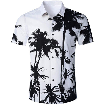 Palmboom Wit Grappig Hawaiiaans Shirt