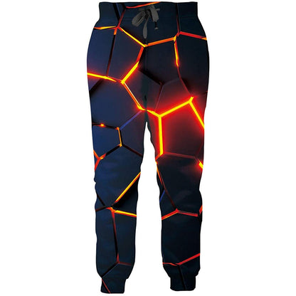 Crack Geometrische Grappige Joggingbroek