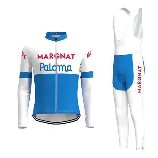 Margnat – Passendes Set aus langärmeligem Radtrikot in Blau