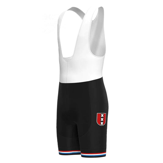 Amsterdam Schwarze Vintage Radsport-Trägershorts 