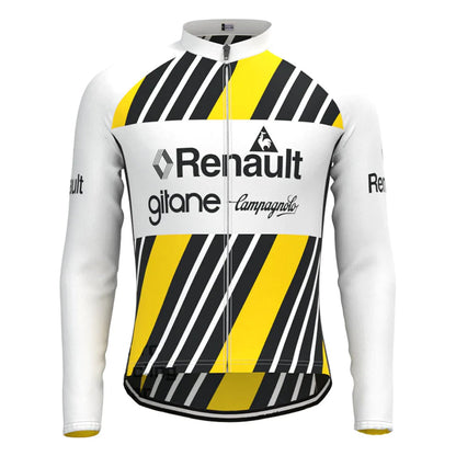 Renault Gitane – Passendes Set aus gelbem langärmeligem Radtrikot