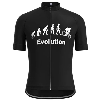 Evolution Zwart Vintage Korte Mouw Fietsshirt Top