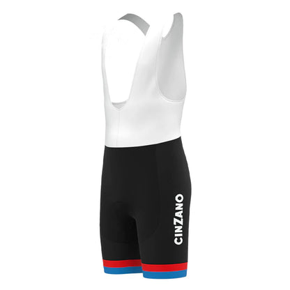 CINZANO Schwarze Vintage-Radsport-Trägershorts 