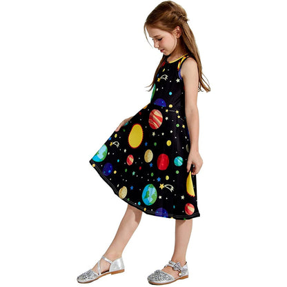 Weltraumplanet Lustiges Mädchenkleid