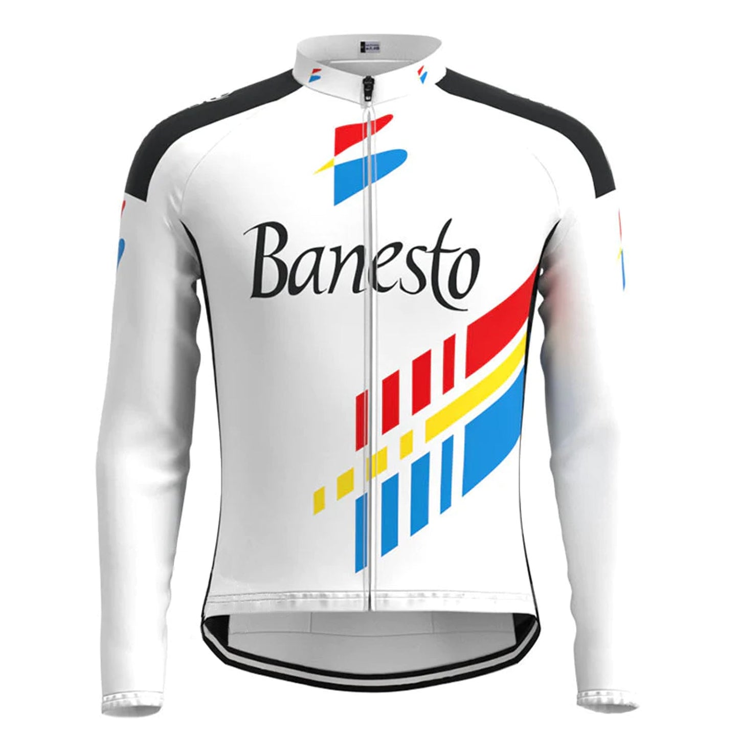 Banesto Wit Lange Mouw Fietsshirt Bijpassende Set