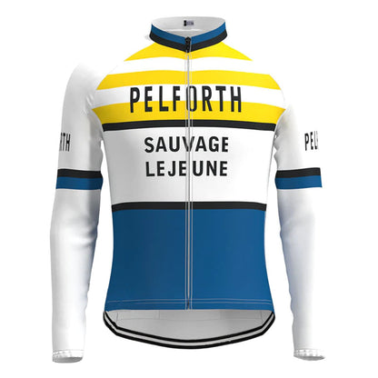 Pelforth Sauvage Lejeune Langarm-Radtrikot-Set passend zum Set