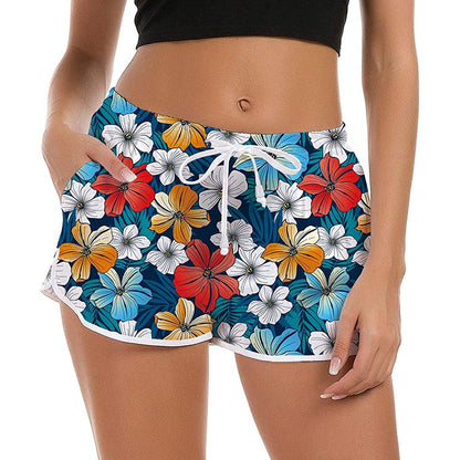 Lustige Boardshorts mit Blumenmuster für Damen