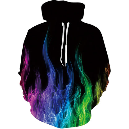 Bunter Flammen-lustiger Kapuzenpullover