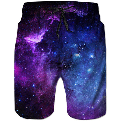 Lustige Badehose mit Galaxie-Motiv