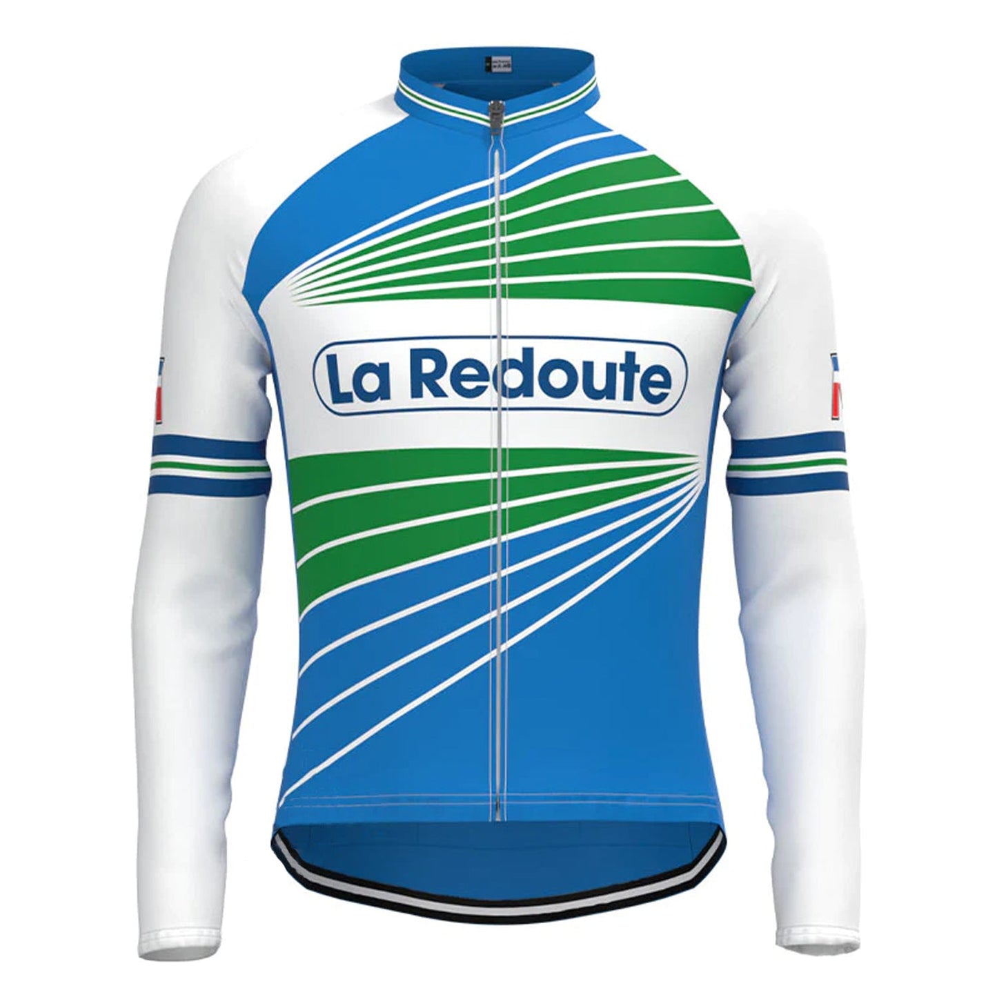 La Redoute – Langärmliges Radtrikot-Oberteil im Vintage-Stil, Blau