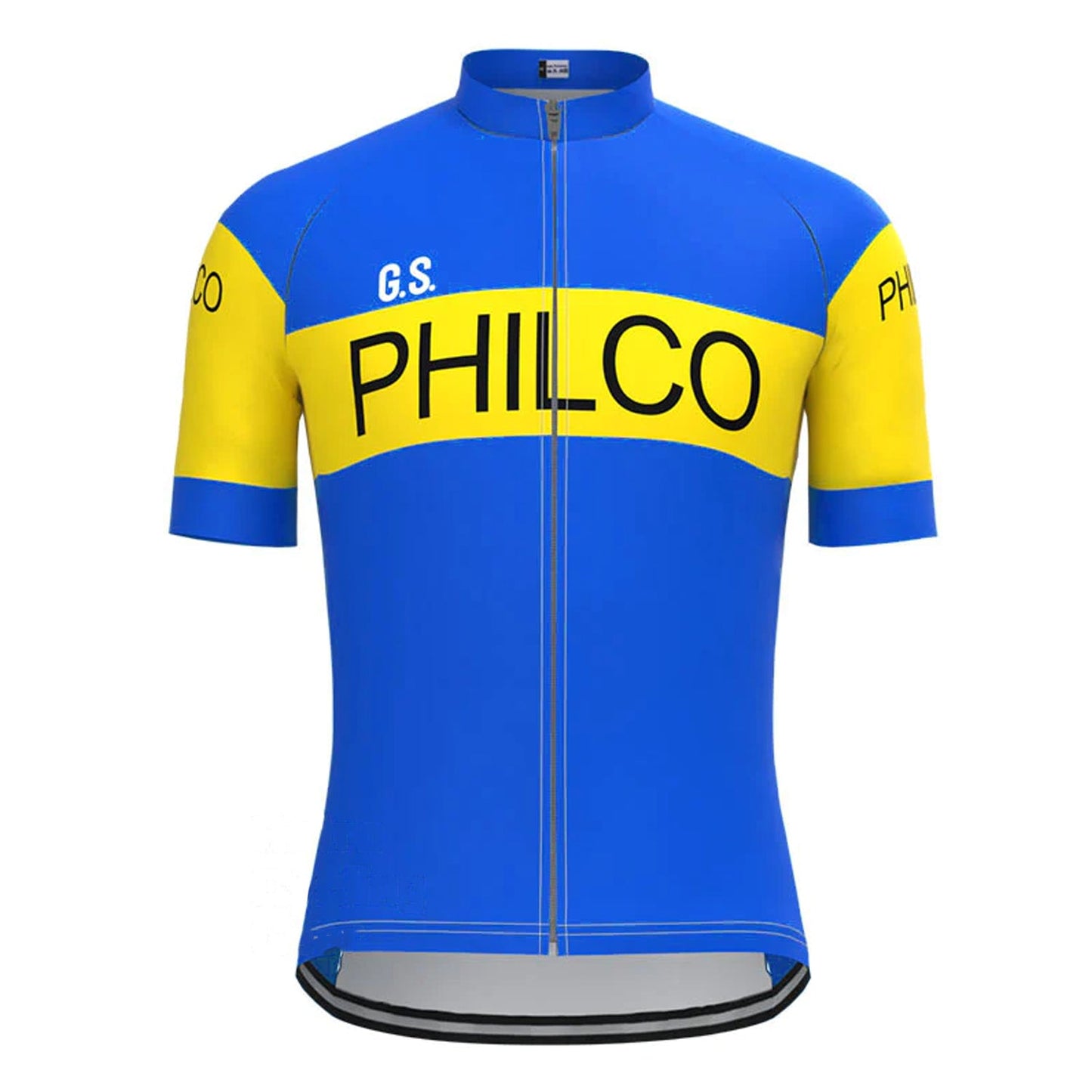 Philco Blue Vintage Short Sleeve Cycling Jersey Top