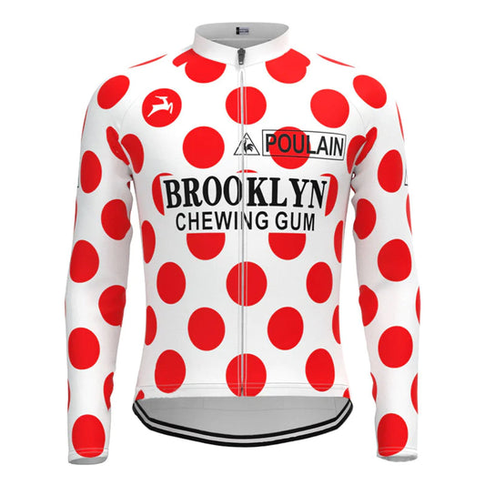 Brooklyn Chewing Gum Rood Vintage Lange Mouw Fietsshirt Top