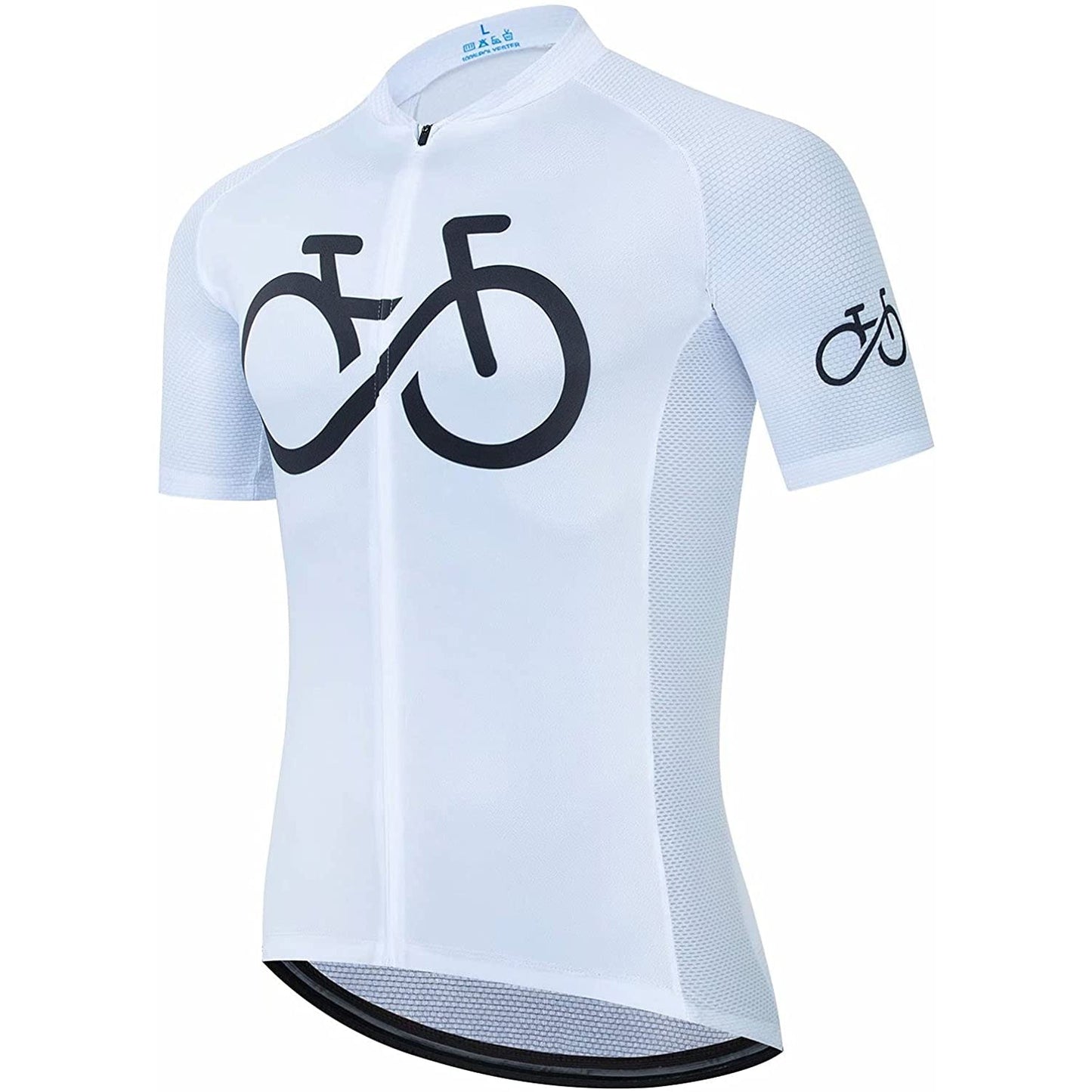 Witte korte mouwen heren grappige MTB korte mouwen fietstrui top