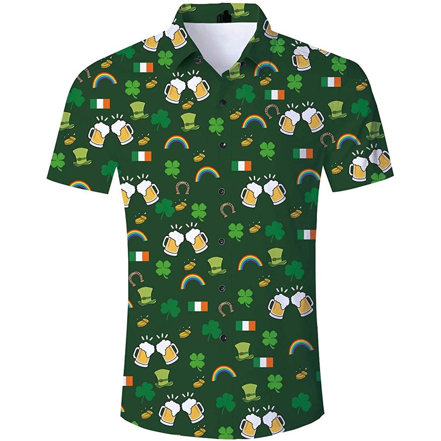 Groene klaver bier grappig Hawaiiaans shirt