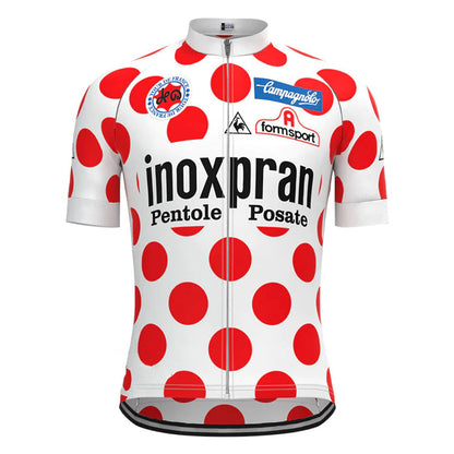 Inoxpran Rood Korte Mouw Vintage Fietsshirt Top