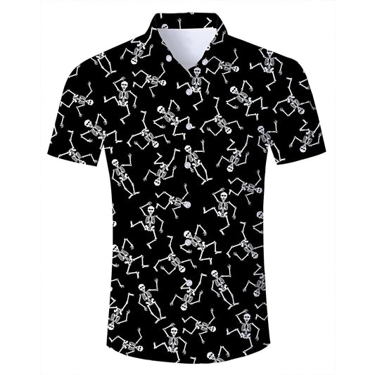 Skelet Grappig Hawaiiaans Shirt