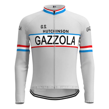 Gazzola Grijs Vintage Lange Mouw Fietsshirt Top