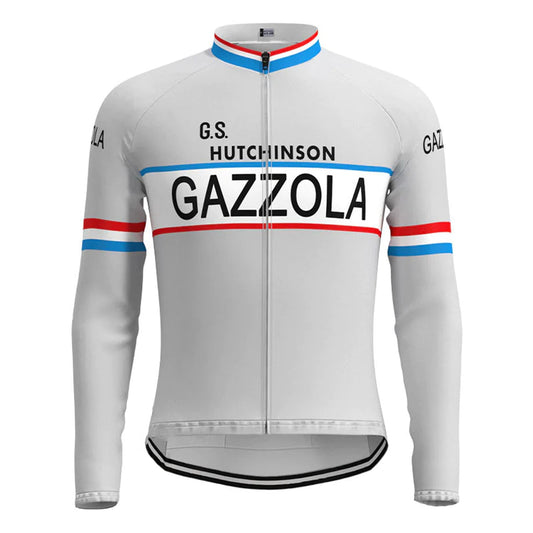 Gazzola Grijs Vintage Lange Mouw Fietsshirt Top