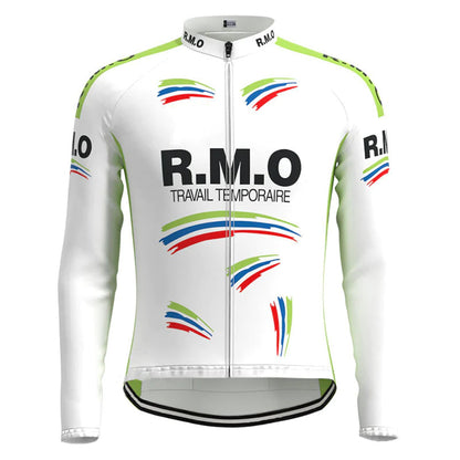 RMO Wit Vintage Lange Mouw Fietsshirt Top