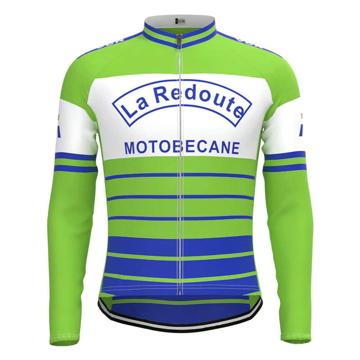 La Redoute – Grünes, langärmliges Vintage-Radsport-Trikot