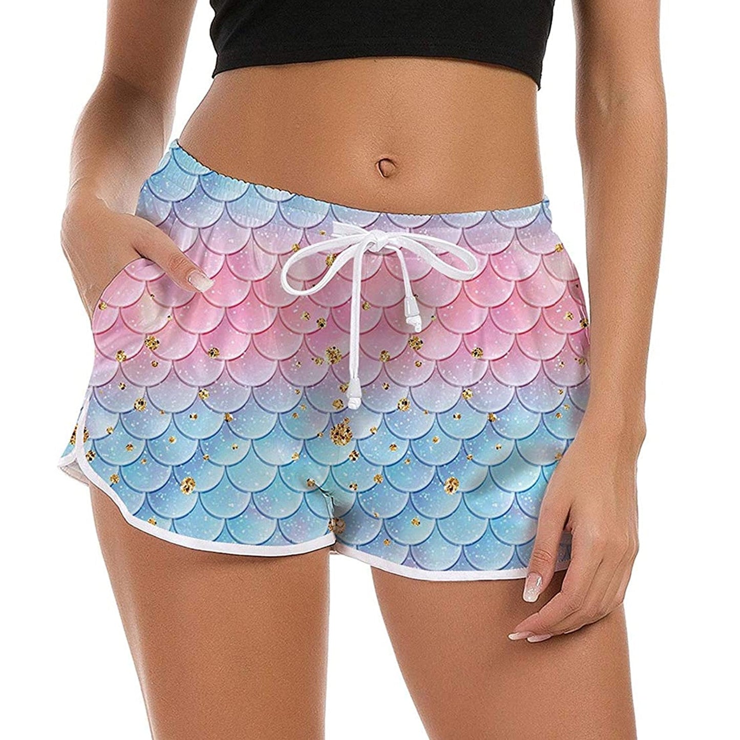 Grappige zeemeermin boardshorts voor vrouwen