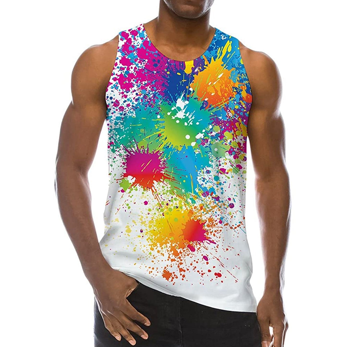 Lustiges Sprühfarben-Spritzer-Tanktop